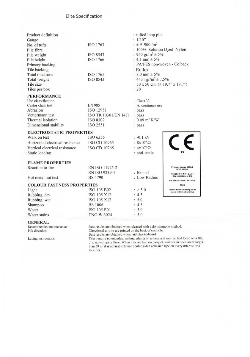 Zetex Constellation 610 Cavan Specification Sheet