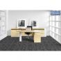Zetex Titanium Linear Midnight
If you are looking for a durable and stylish carpet tile, the Zetex Titanium Linear Midnight is a perfect choice. This carpet tile boasts a striking black and grey color palette, which can be laid seamlessly