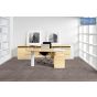 T82 Desert Sand Office Setting.  T82 Desert sand is a 100% polypropylene needlefelt fine rib cord carpet tile. Achieving a class 32 rating, the T82 range is ideal for commercial and domestic floor covering. T82 Desert Sand is a repeatable stock item.