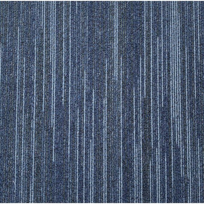 Zetex Lines Blue - Cushion Back Carpet Tiles