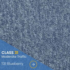 Class 31 Carpet Tiles - T31 Blueberry